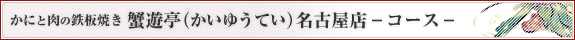 かにと肉の鉄板焼き 蟹遊亭(かいゆうてい) 名古屋店 コース